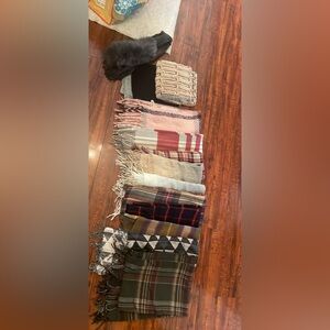 Bundle of 13 scarves.